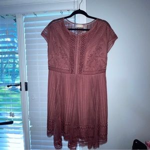Beaded, Lace Altard State Mauve/Rose Dress (WILD GINGER DRESS)